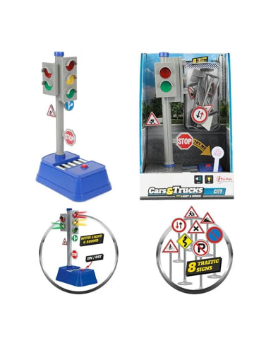 Toi-Toys Verkehrsampel mit Verkehrsschilder mit Licht und Ton 3 Jahre