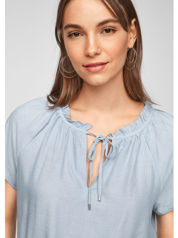 s.Oliver Bluse kurzarm in Blau