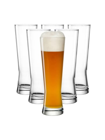 LEONARDO 6er Set Weizenbiergläser Grano in 500 ml in transparent