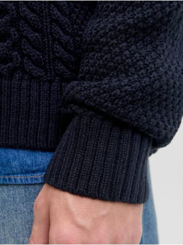 Jack & Jones Sweatshirt mit halbem Reißverschluss in Sky Captain