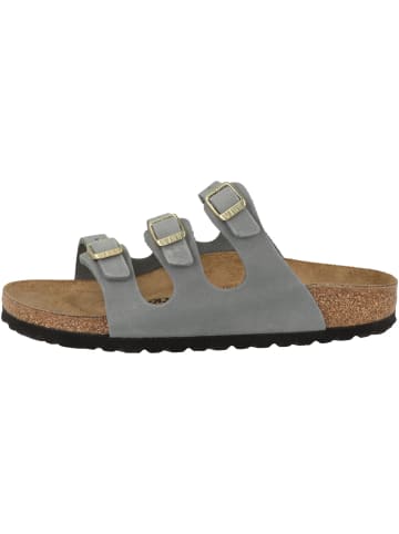 Birkenstock Sandale Florida SFB geöltes Nubukleder schmal in grau
