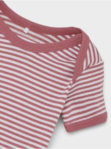 name it Baby kurzarm Body im 3er Pack mit Elefanten Motiv in Rosa