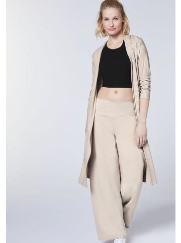 Detto Fatto Cardigan im lang geschnittenen Ripp-Design in Grau