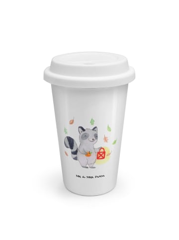 Mr. & Mrs. Panda Thermokaffeebecher Waschbär Laterne ohne Spruch in Weiß