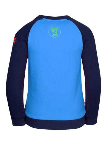 Trollkids Sweatshirt "Sandefjord" in Marineblau / Grün