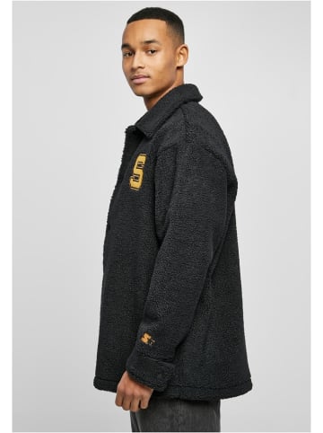 Starter Black Label Jacke "Starter Sherpa Shirt Jacket" in Schwarz