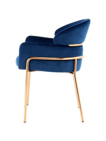 Kayoom Retro Stuhl Corey in blau - roségold