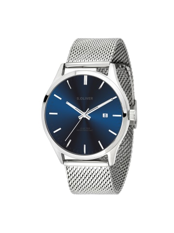 s.Oliver Armbanduhr Classic Round in silber
