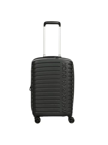 Mandarina Duck Flyduck - 4-Rollen-Kabinentrolley 55 cm erw. (black) in schwarz