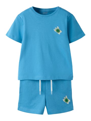 name it Nmmfroest T-Shirt & Shorts Set in cyaneus