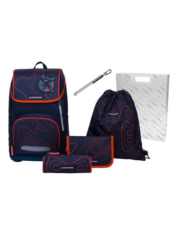 SCHNEIDERS Ergoplus Schulranzen-Set 8-teilig in black red