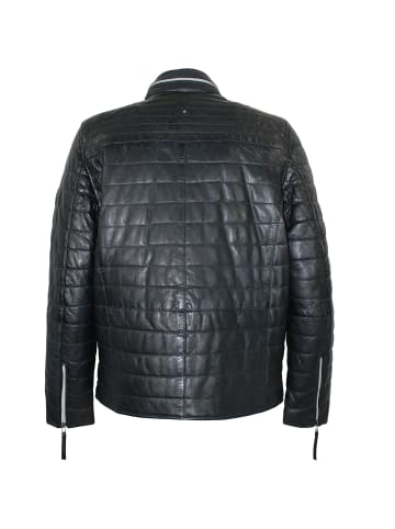 redpoint Stepplederjacke Lammnappa in Dunkelblau