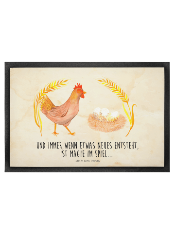 Mr. & Mrs. Panda Schmutzfangmatte Huhn Stolz mit Spruch in Vintage