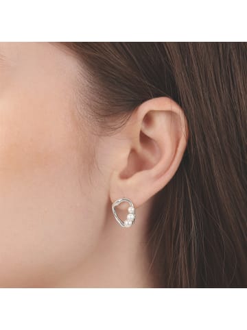 Tom Tailor Ohrstecker Silber 925, rhodiniert in silber