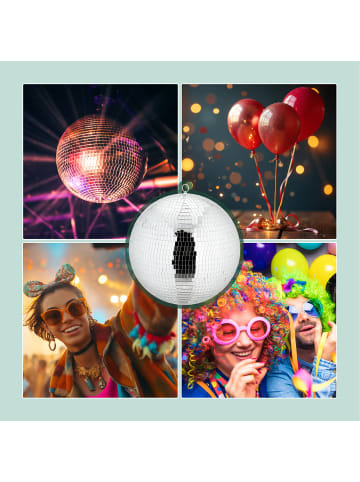 relaxdays Discokugel in Silber - Ø 40 cm