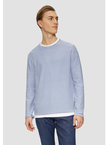 QS Strickpullover langarm in Blau