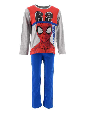 Spiderman 2tlg. Outfit: Schlafanzug Pyjama langarm in Blau