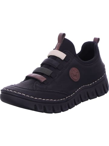 rieker Slipper in schwarz/chestnut/forest