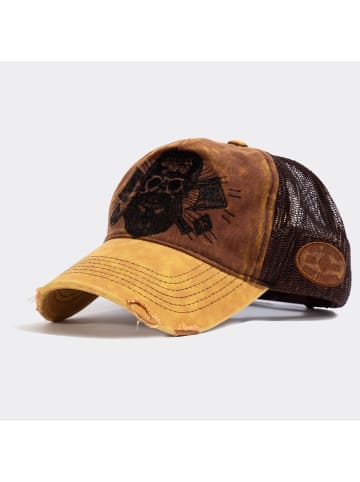 King Kerosin King Kerosin Trucker Cap im Used-Look Shovel Head in braun