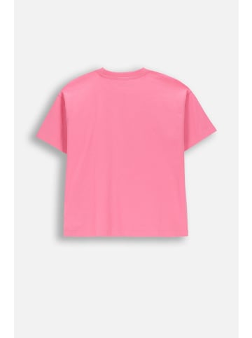 Coccodrillo Baumwoll-T-Shirt mit kurzen Ärmeln in rosa