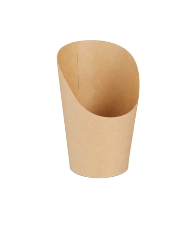 relaxdays 500 x Kraftpapier-Becher in Braum