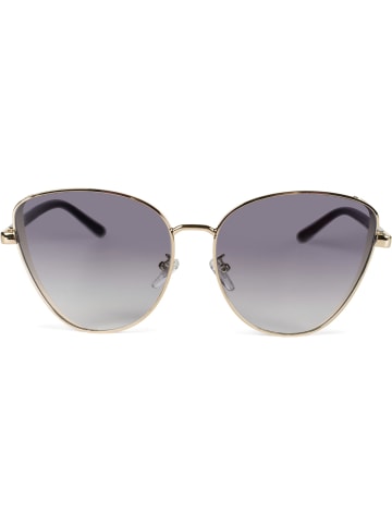 styleBREAKER Cateye Sonnenbrille in Gold / Grau Verlauf