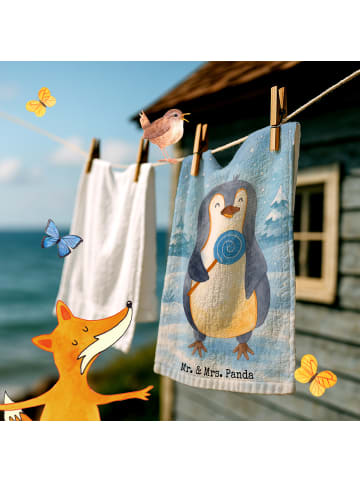 Mr. & Mrs. Panda Handtuch Pinguin Lolli Design ohne Spruch in Weiß