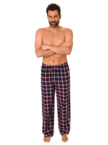 NORMANN Flanell Schlafanzug Pyjama Hose Karo - 76577 in rot