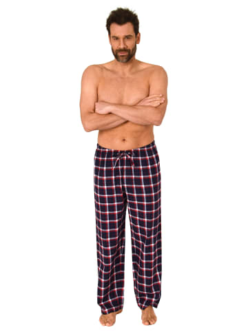 NORMANN Flanell Schlafanzug Pyjama Hose Karo in rot