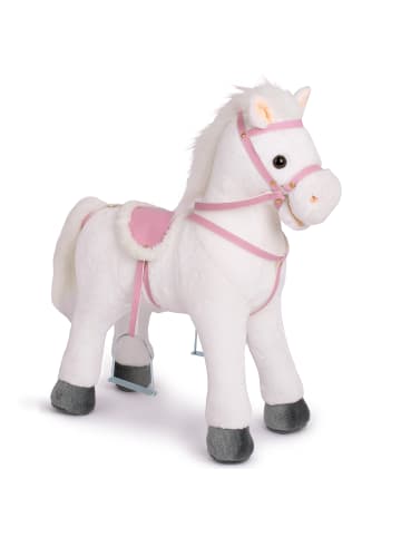 Pink Papaya Stehpferd 60cm zum Draufsitzen für Kinder " Luna " in weiß