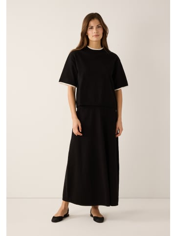 More & More glockig weiter Maxi-Schlupf-Strickrock in black