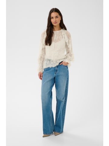 Kaffe Langarm-Bluse KAamelie Regular fit in Moonbeam