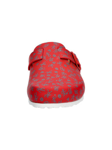 Lico Pantolette "Bioline Clog Print" in Rot