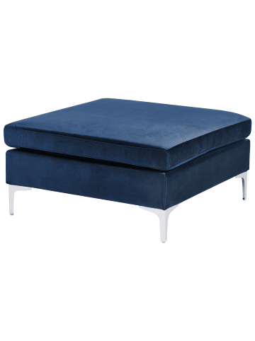 Beliani Ottomane EVJA in Blau - (W) 85 x (H) 48 x (L) 85 cm