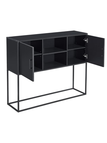 en.casa Sideboard Motala in Schwarz (H)90cm (B)108.5cm (T)30cm