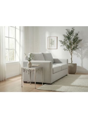 FineBuy Beistelltisch in Silber / Aluminium / 46x46x51