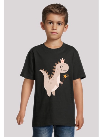 F4NT4STIC T-Shirt Niedlicher Mädchen Dinosaurier in schwarz