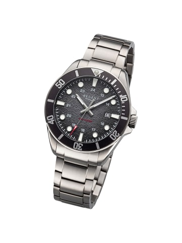 Regent Analog-Armbanduhr Regent Titan-Uhren titanfarben, silber groß (ca. 40mm)