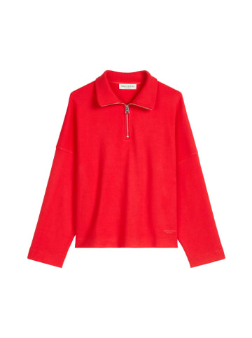 Marc O'Polo Half-Zip-Sweatshirt relaxed in Bright Red