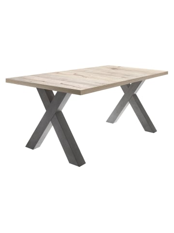 58 aufm Kessel ESSTISCH ausziehbar Eike 3 140 x 90 x 75 Esszimmertisch Graphit/Sandeiche