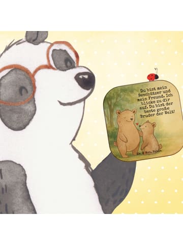 Mr. & Mrs. Panda Bierdeckel Bär Großer Bruder Design mit Spruch in Weiß