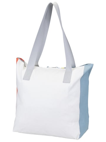 360 grad Shopper Welle in Weel-Weiß/Hellblau/Orange/Gelb