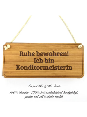 Mr. & Mrs. Panda Türschild Konditormeisterin mit Spruch in Keine Angabe