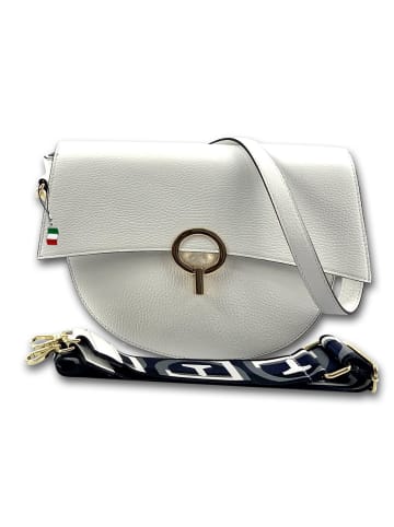 Florence Leder Umhängetasche, Citytasche Florence Tasche weiß ca. 30cm