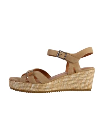 Emilie Karston Esabel Keil Sandale aus Leder Beige