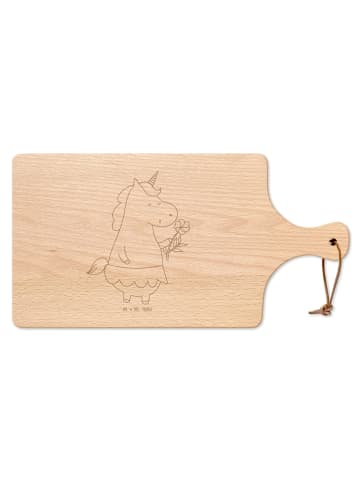 Mr. & Mrs. Panda Frühstücksbrett Einhorn Dame ohne Spruch in Transparent