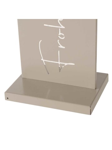 AltoBelli Deko Aufsteller FROHE WEIHNACHTEN Metall Taupe 20x77 cm