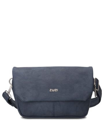 Zwei Mademoiselle MH40 - Umhängetasche 25 cm (nubuk-black) in nubuk-blue