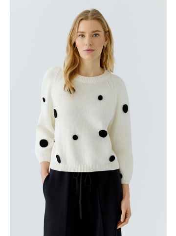 Oui Pullover in white black