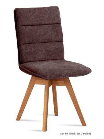 58 aufm Kessel ESSZIMMERSTUHL drehbar (2er-Set) Dorle 47x92x60 Eiche geölt/Braun